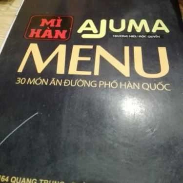 Thực đơn- Nhà Hàng Mì Hàn Ajuma