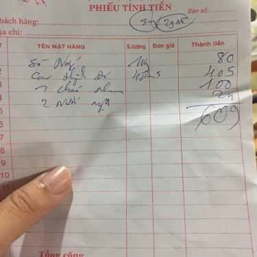 Thực đơn- Quán Ăn Hải Sản Phát Hải