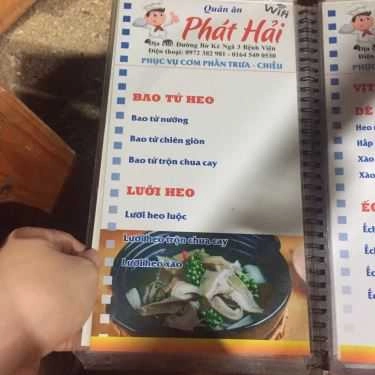 Thực đơn- Quán Ăn Hải Sản Phát Hải