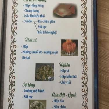 Thực đơn- Quán Ăn Phạm Anh - Đặc Sản Rừng, Biển