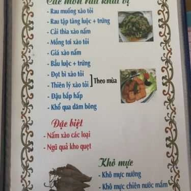 Thực đơn- Quán Ăn Phạm Anh - Đặc Sản Rừng, Biển