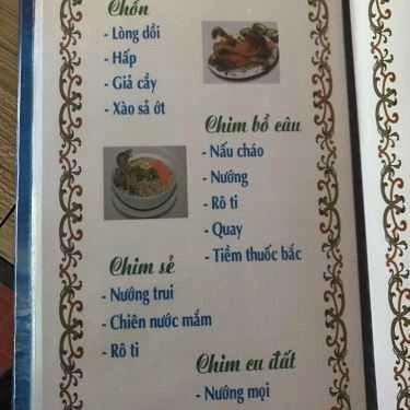Thực đơn- Quán Ăn Phạm Anh - Đặc Sản Rừng, Biển
