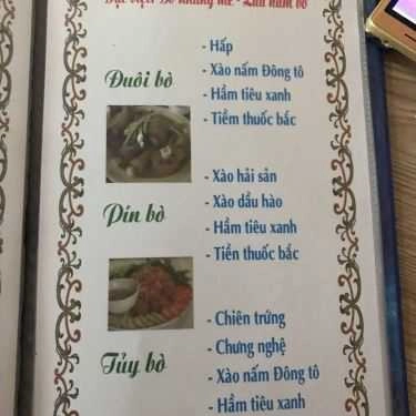 Thực đơn- Quán Ăn Phạm Anh - Đặc Sản Rừng, Biển