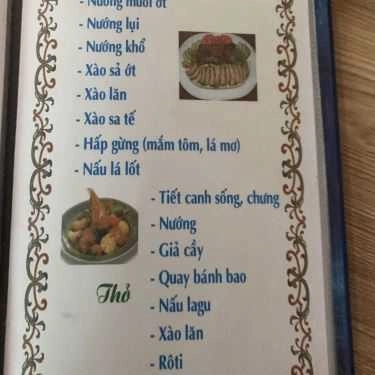 Thực đơn- Quán Ăn Phạm Anh - Đặc Sản Rừng, Biển