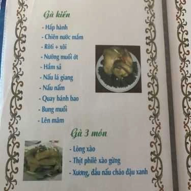 Thực đơn- Quán Ăn Phạm Anh - Đặc Sản Rừng, Biển