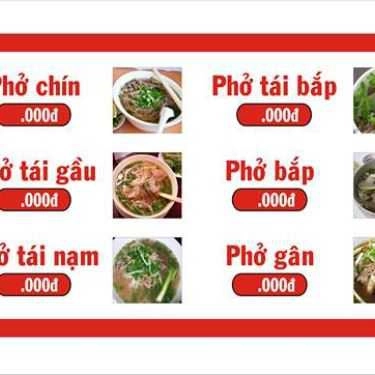 Thực đơn- Nhà Hàng Phở Cười - Phan Bội Châu