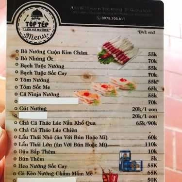 Thực đơn- Quán Ăn Tóp Tép - Lẩu & Nướng