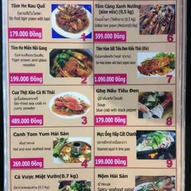 Thực đơn- Nhà Hàng Amazing Thai Seafood - Ẩm Thực Thái Lan