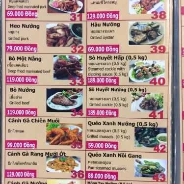 Thực đơn- Nhà Hàng Amazing Thai Seafood - Ẩm Thực Thái Lan