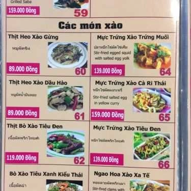 Thực đơn- Nhà Hàng Amazing Thai Seafood - Ẩm Thực Thái Lan