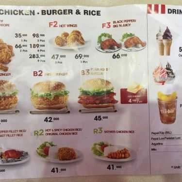 Thực đơn- Nhà Hàng KFC - Kênh Liêm