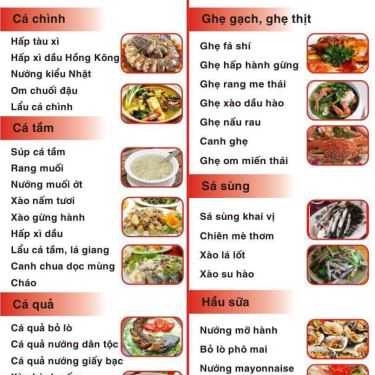 Thực đơn- Nhà Hàng Lâm Hải - Hải Sản Hạ Long & Món Ăn Đồng Quê