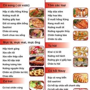 Thực đơn- Nhà Hàng Lâm Hải - Hải Sản Hạ Long & Món Ăn Đồng Quê