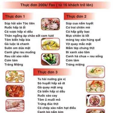 Thực đơn- Nhà Hàng Lâm Hải - Hải Sản Hạ Long & Món Ăn Đồng Quê