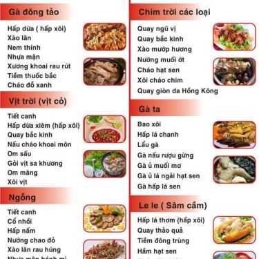 Thực đơn- Nhà Hàng Lâm Hải - Hải Sản Hạ Long & Món Ăn Đồng Quê