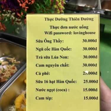 Thực đơn- Nhà Hàng Chay Thực Dưỡng Thiên Đường