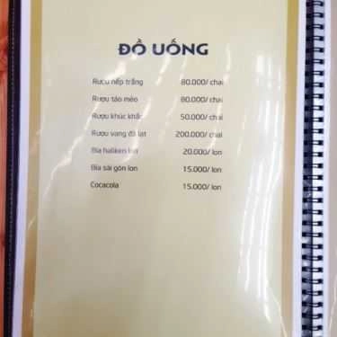 Thực đơn- Nhà Hàng Quán Đất - Đặc Sản Dân Tộc