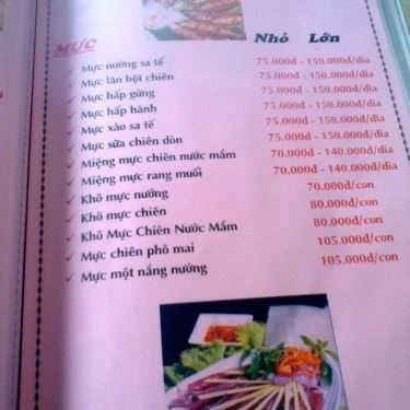 Thực đơn- Nhà Hàng Cá Nướng Làng Chài