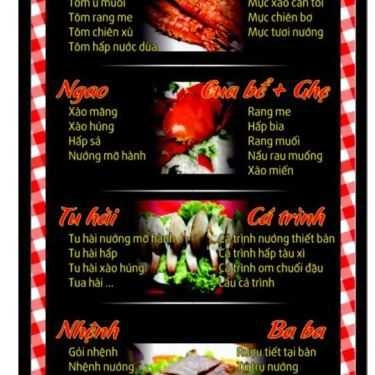Thực đơn- Nhà Hàng Hoa Phượng - Đặc Sản Rừng & Biển