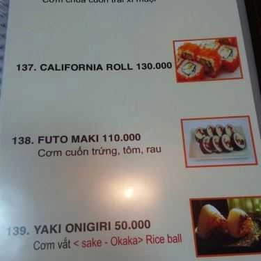 Thực đơn- Nhà Hàng Chie - Japanese Restaurant