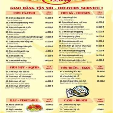 Thực đơn- Nhà Hàng Cơm Lộc Thành - Phan Bội Châu