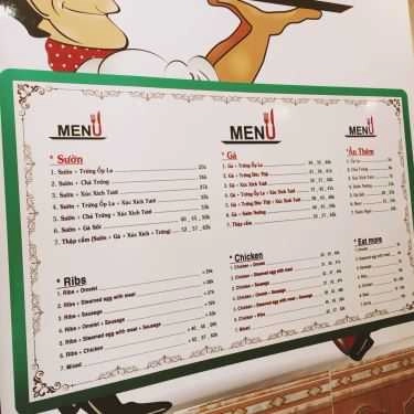 Thực đơn- Nhà Hàng Cơm Tấm Ngọc Phú