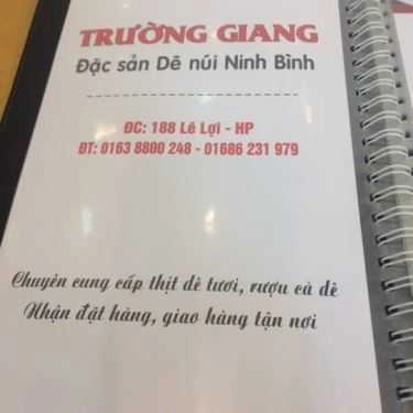 Thực đơn- Nhà Hàng Dê Tươi Trường Giang