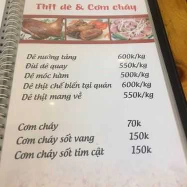 Thực đơn- Nhà Hàng Dê Tươi Trường Giang