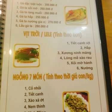 Thực đơn- Nhà Hàng Đồng Quê Quán - Các Món Ăn Đồng Quê