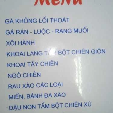 Thực đơn- Nhà Hàng Gà Tươi 123
