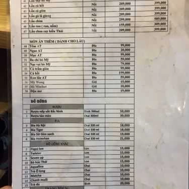 Thực đơn- Nhà Hàng Gạo Đỏ - Lẩu Nướng Không Khói