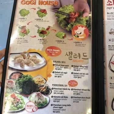 Thực đơn- Nhà Hàng Gogi House - Nướng Hàn Quốc - Lê Hồng Phong