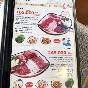 Thực đơn- Nhà Hàng Gogi House - Nướng Hàn Quốc - Lê Hồng Phong