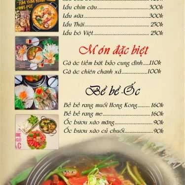 Thực đơn- Nhà Hàng Guu - BBQ & Hot Pot - Tô Hiệu