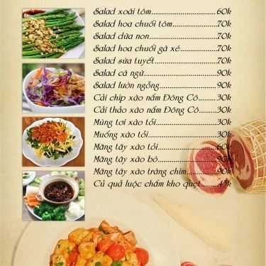 Thực đơn- Nhà Hàng Guu - BBQ & Hot Pot - Tô Hiệu