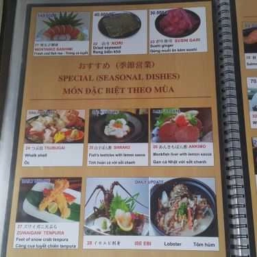 Thực đơn- Hoa Cúc Vàng - Nhà Hàng Nhật Bản