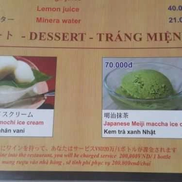 Thực đơn- Hoa Cúc Vàng - Nhà Hàng Nhật Bản
