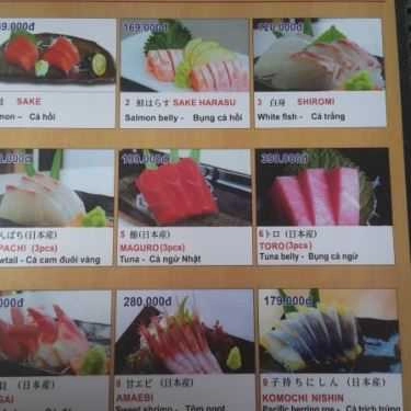 Thực đơn- Hoa Cúc Vàng - Nhà Hàng Nhật Bản