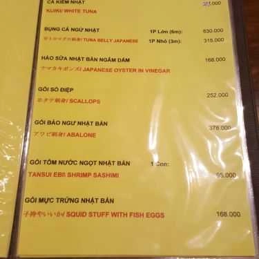 Thực đơn- Nhà Hàng Hoa Tuyết - Hanayuki Japanese Restaurant