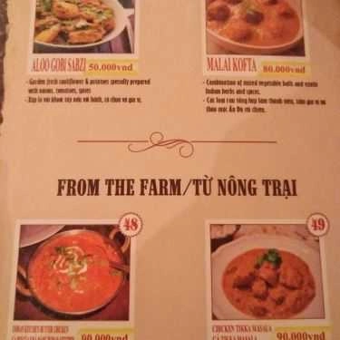 Thực đơn- Nhà Hàng Indian Kitchen - Minh Khai