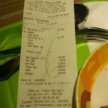 Tổng hợp- Nhà Hàng Jollibee - Vincom Hải Phòng