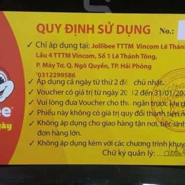 Tổng hợp- Nhà Hàng Jollibee - Vincom Hải Phòng
