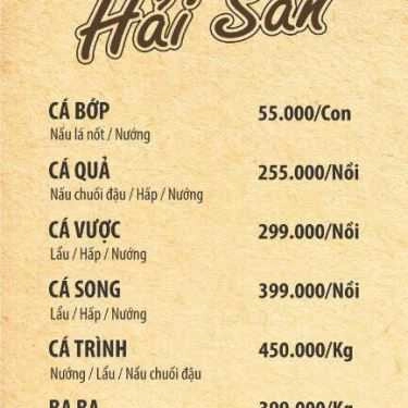 Thực đơn- Nhà Hàng Lẩu Hơi Sài Gòn - Cơm Niêu Quán Xưa
