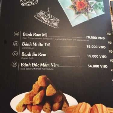 Thực đơn- Nhà Hàng Món Huế - Trần Hưng Đạo