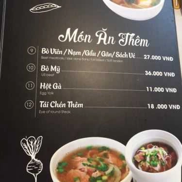 Thực đơn- Nhà Hàng Món Huế - Trần Hưng Đạo