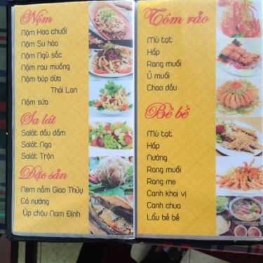 Thực đơn- Nhà Hàng 5 Cây Cọ - Lê Hồng Phong