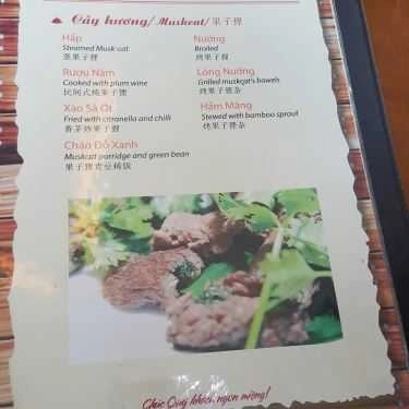Thực đơn- Nhà Hàng Gió Biển - Lê Hồng Phong