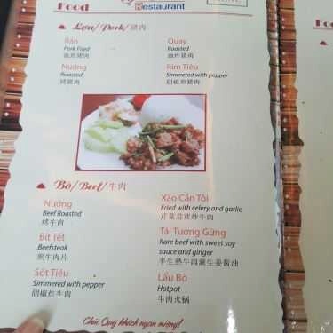 Thực đơn- Nhà Hàng Gió Biển - Lê Hồng Phong