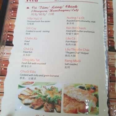 Thực đơn- Nhà Hàng Gió Biển - Lê Hồng Phong
