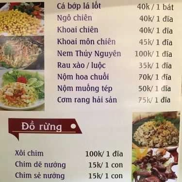 Thực đơn- Nhà Hàng Hoa Phượng - Đặc Sản Rừng & Biển